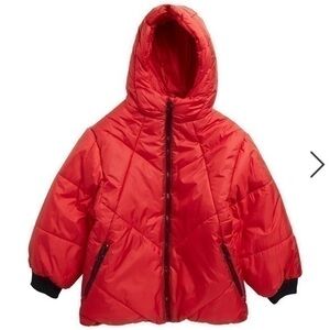 NEW URBAN REPUBLIC Red Quilted Hooded Puffer Jacket